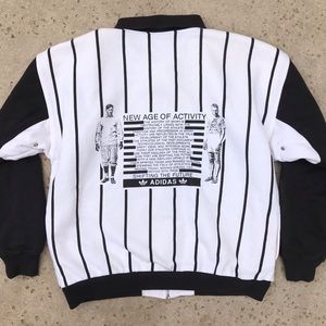 RARE Adidas Vintage 1980’s Striped Bomber Jacket